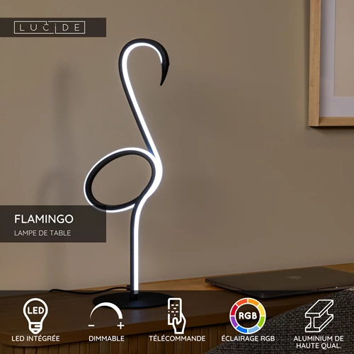 Lucide FLAMINGO - Lampe de table - LED Dim. - Rvb - Multicolor - USP